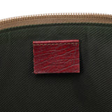 Gucci 07198 Beige Burgundy GG Boat Pochette