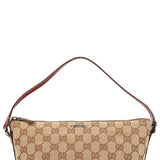 Gucci 07198 Beige Burgundy GG Boat Pochette