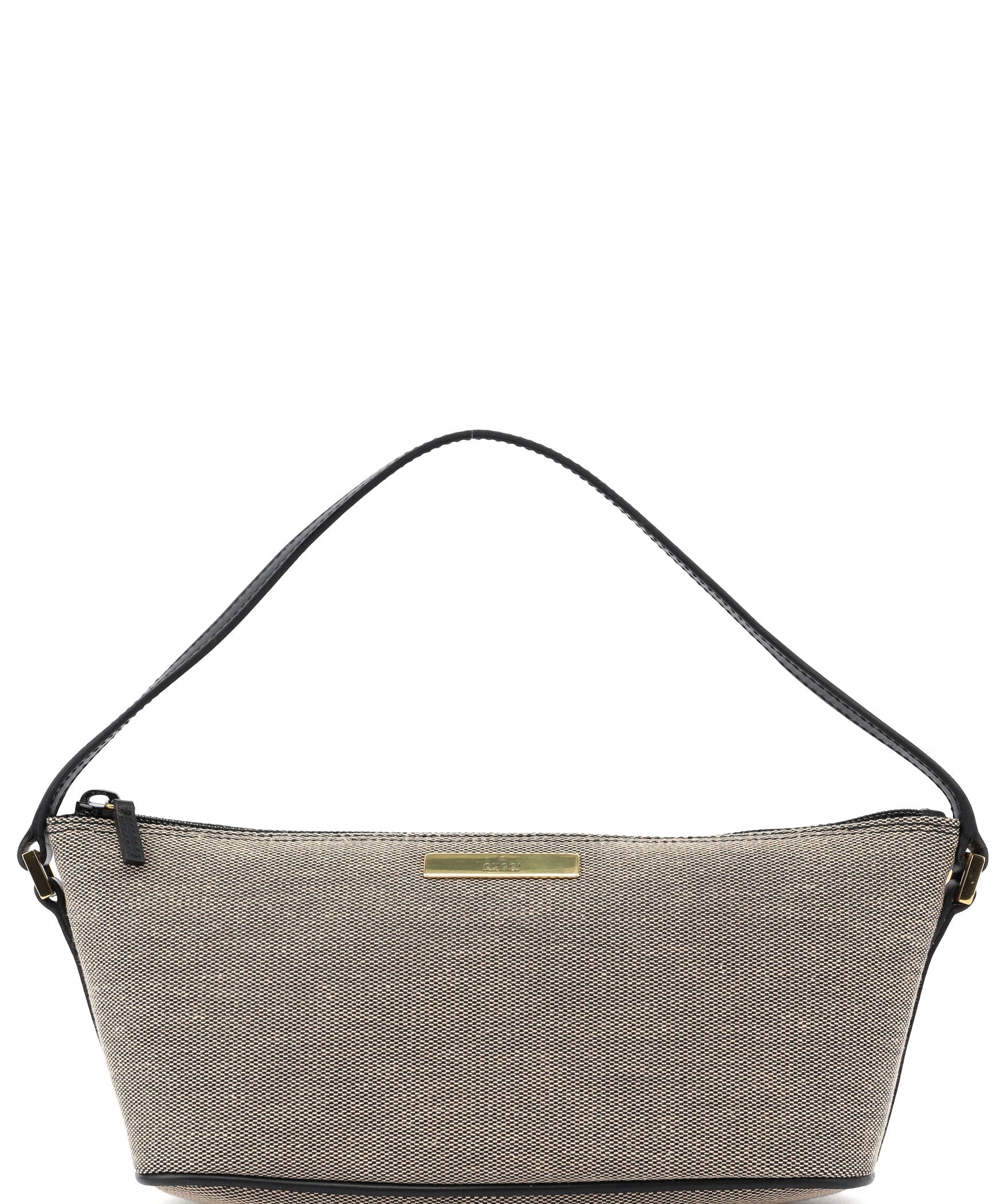 Gucci 07198 Boat Pochette aus Canvas in Beige