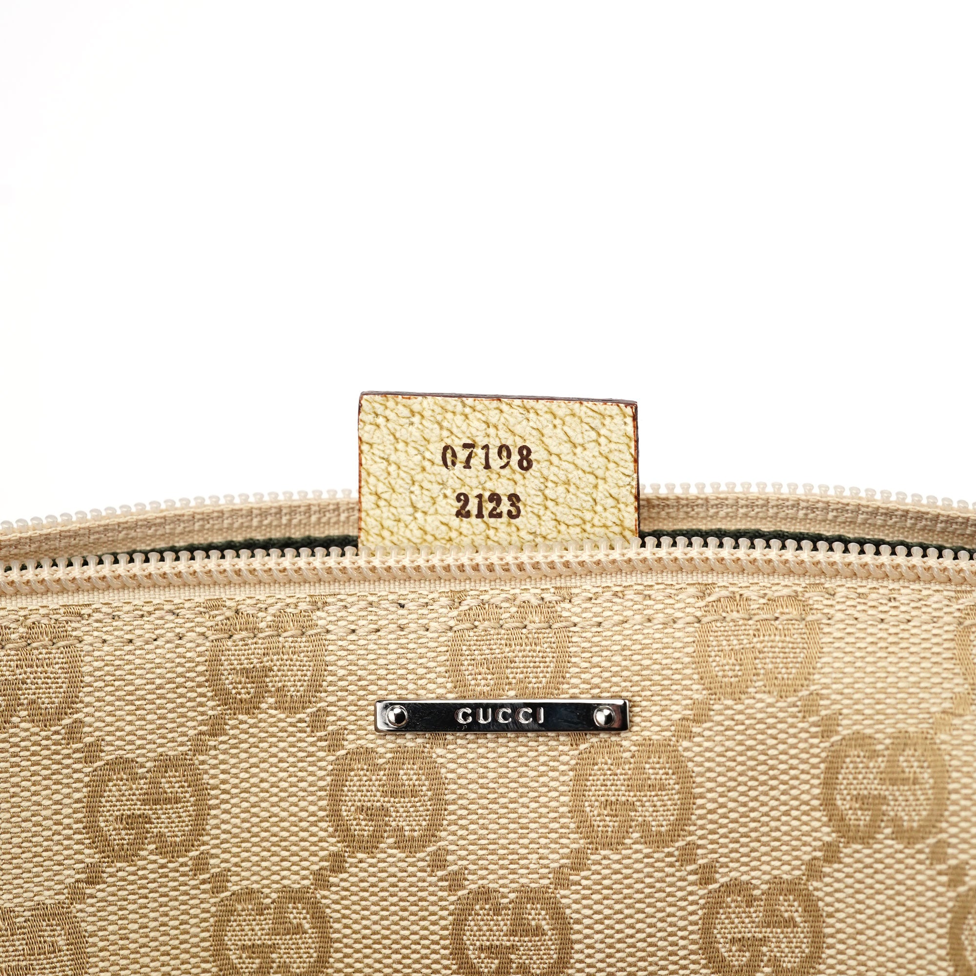 Gucci 07198 Beige GG Boat Pochette