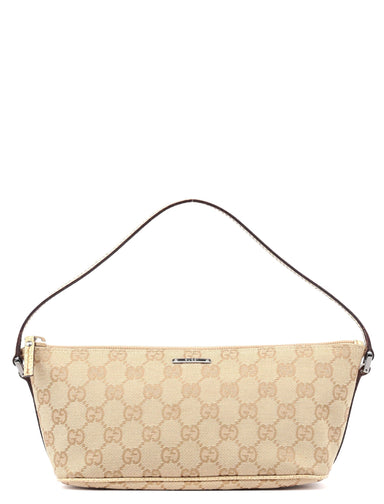 Gucci 07198 Beige GG Boat Pochette