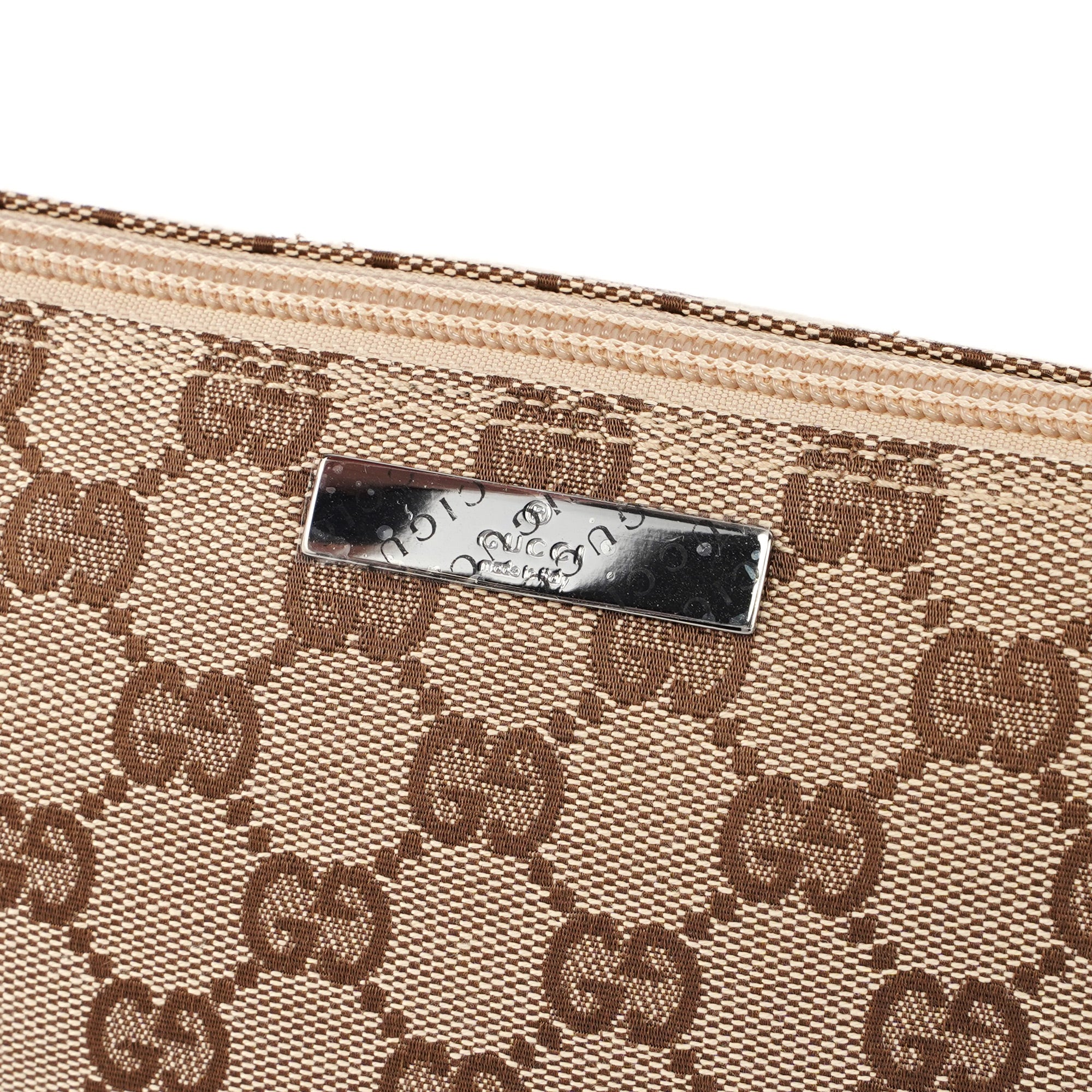 Gucci 07198 Beige GG Boat Pochette