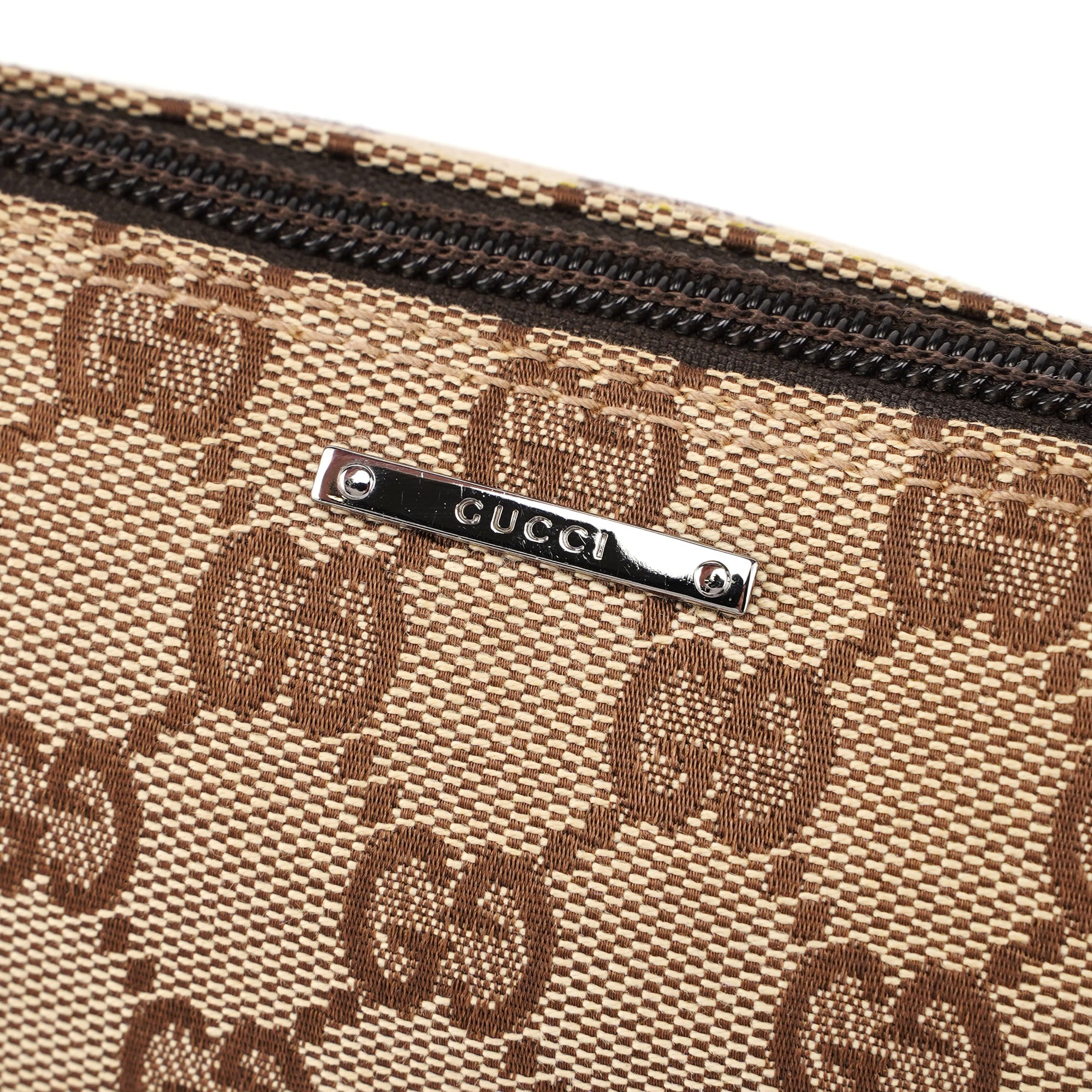 Gucci 07198 Beige GG Boat Pochette