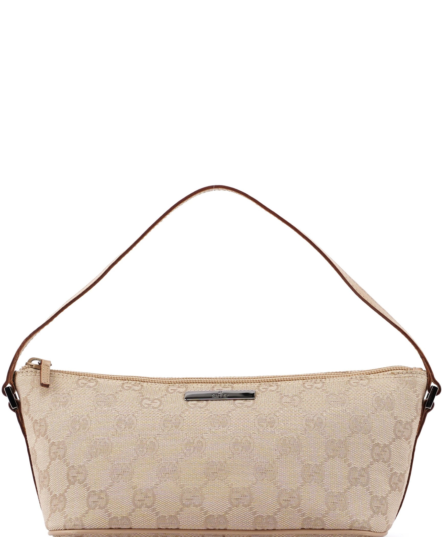 Gucci 07198 Beige GG Boat Pochette