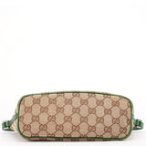 Gucci 07198 Beige Green GG Boat Pochette