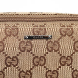 Gucci 07198 Beige Green GG Boat Pochette