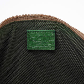 Gucci 07198 Beige Green GG Boat Pochette