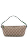 Gucci 07198 Beige Green GG Boat Pochette