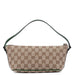 Gucci 07198 Beige Green GG Boat Pochette