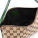 Gucci 07198 Beige Green GG Boat Pochette