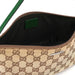 Gucci 07198 Beige Green GG Boat Pochette