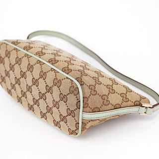 Gucci 07198 Beige Light Blue GG Boat Pochette