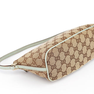 Gucci 07198 Beige Light Blue GG Boat Pochette