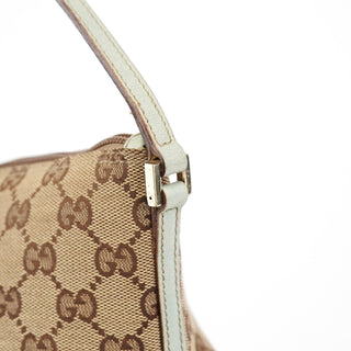 Gucci 07198 Beige Light Blue GG Boat Pochette