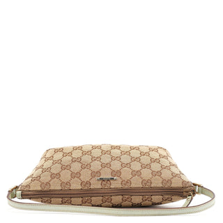 Gucci 07198 Beige Light Blue GG Boat Pochette