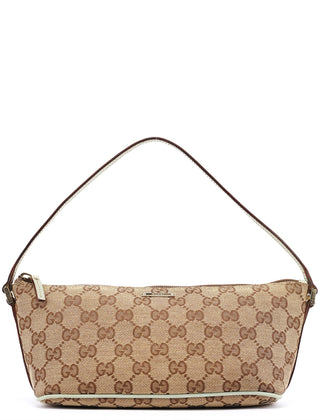 Gucci 07198 Beige Light Blue GG Boat Pochette