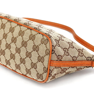 Gucci 07198 Beige Light Brown GG Boat Pochette