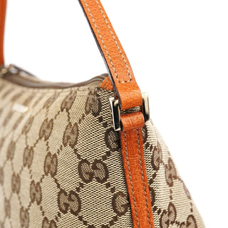 Gucci 07198 Beige Light Brown GG Boat Pochette