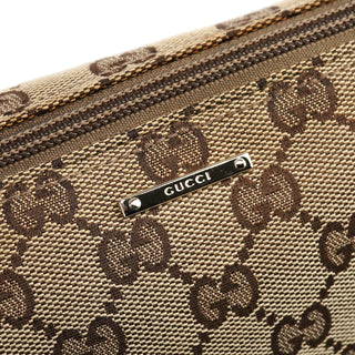 Gucci 07198 Beige Light Brown GG Boat Pochette