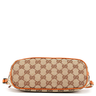Gucci 07198 Beige Light Brown GG Boat Pochette