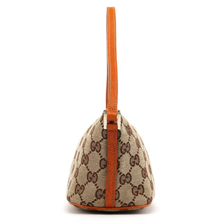 Gucci 07198 Beige Light Brown GG Boat Pochette