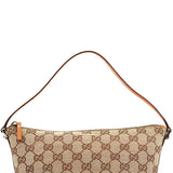 Gucci 07198 Beige Light Brown GG Boat Pochette