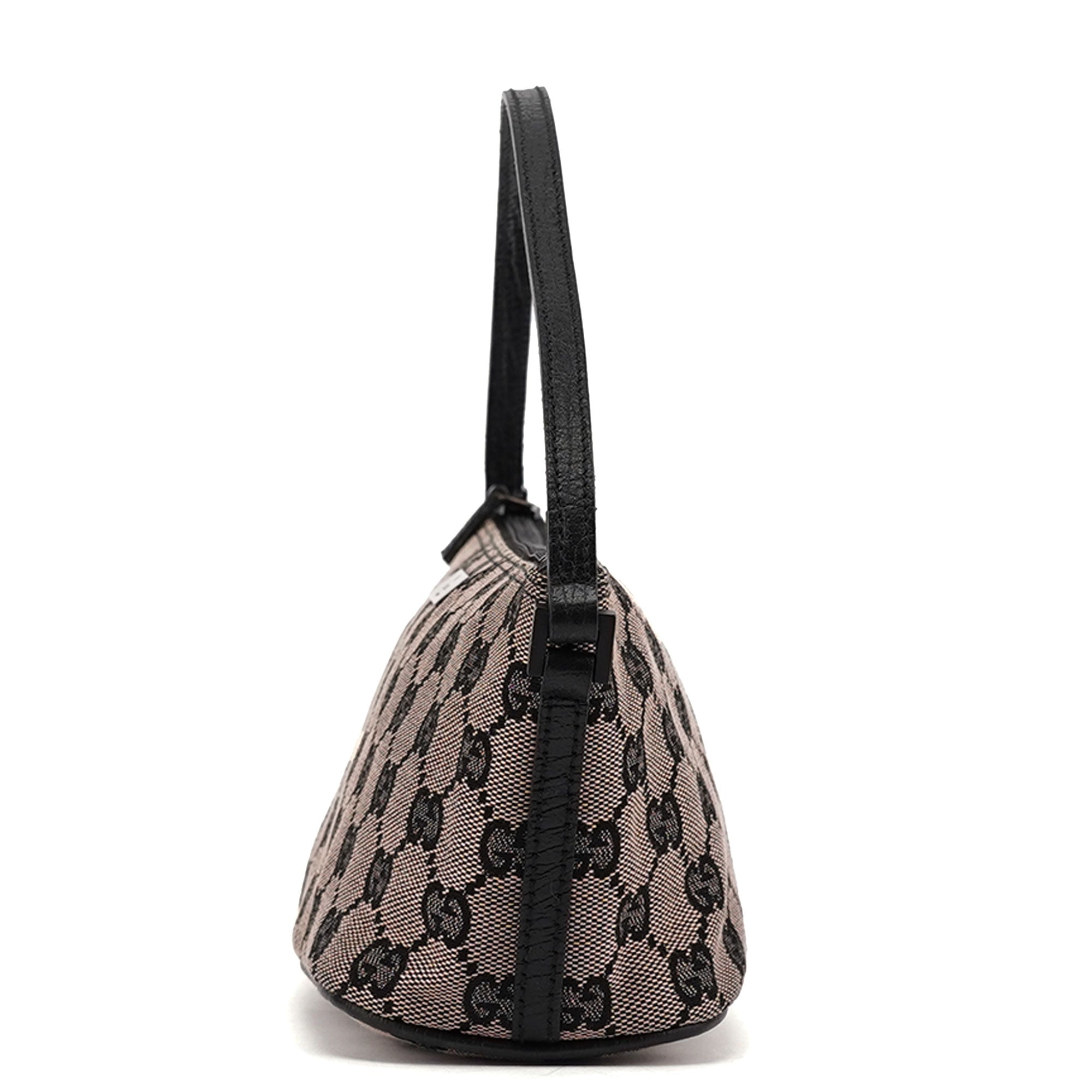 Gucci 07198 GG Boat Pochette in Beige und Mattschwarz