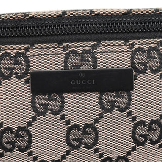 Gucci 07198 Beige Matte Black GG Boat Pochette