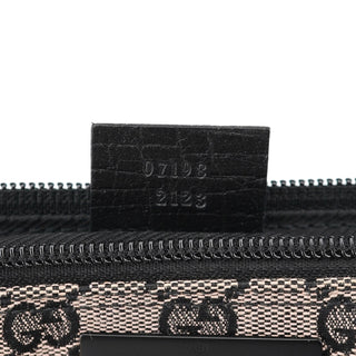 Gucci 07198 Beige Matte Black GG Boat Pochette