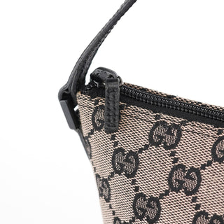 Gucci 07198 Beige Matte Black GG Boat Pochette