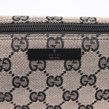 Gucci 07198 Beige Matte Black GG Boat Pochette