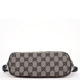Gucci 07198 Beige Matte Black GG Boat Pochette