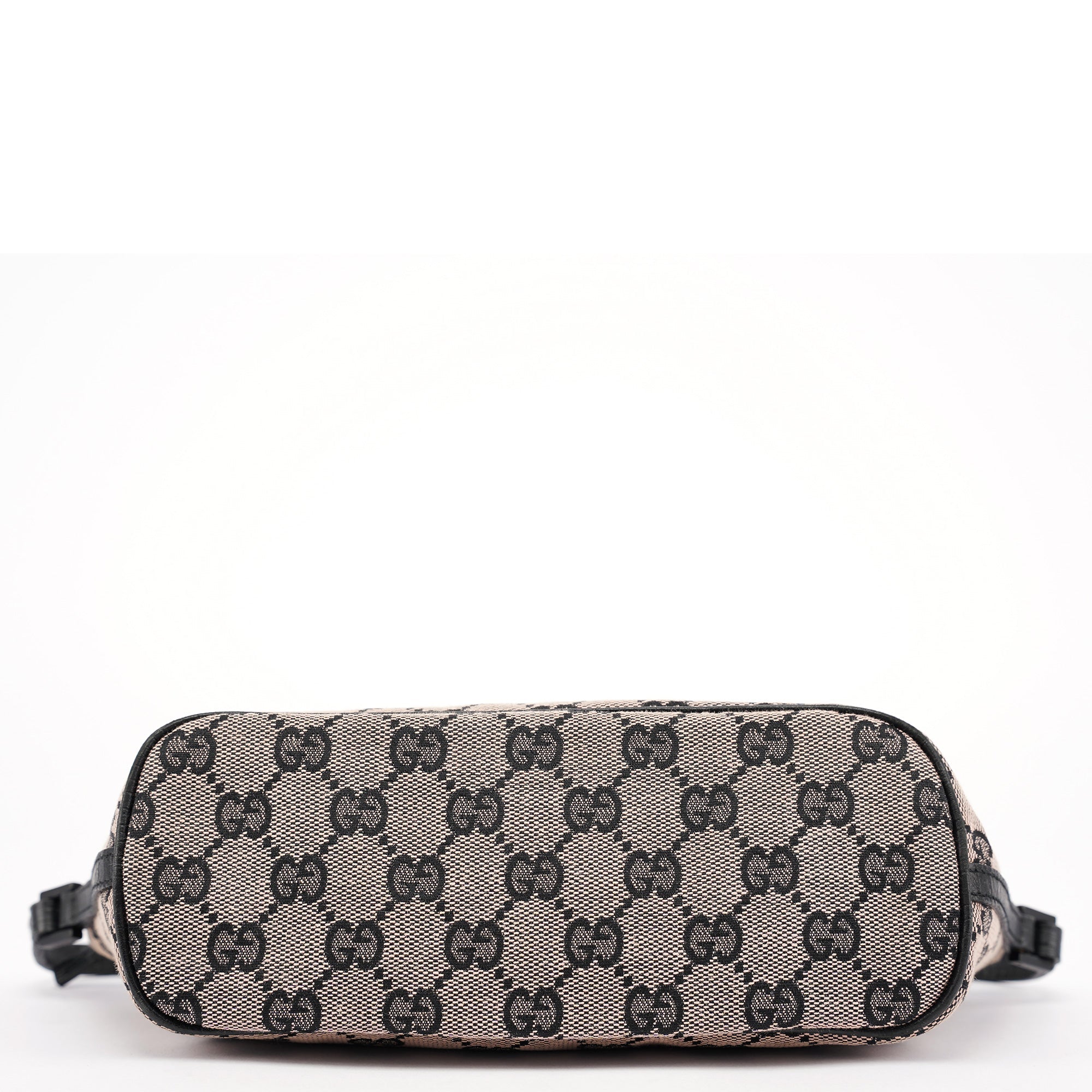 Gucci 07198 Beige Matte Black GG Boat Pochette