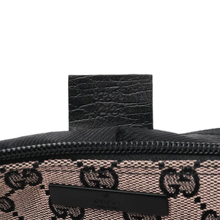 Gucci 07198 Beige Matte Black GG Boat Pochette