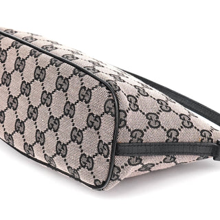 Gucci 07198 Beige Matte Black GG Boat Pochette