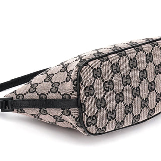 Gucci 07198 Beige Matte Black GG Boat Pochette