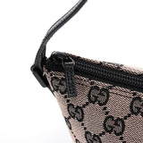 Gucci 07198 Beige Matte Black GG Boat Pochette