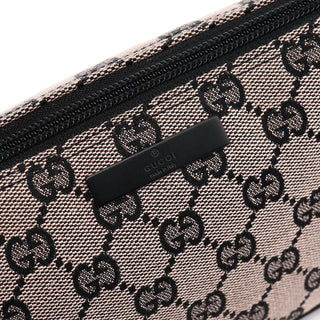 Gucci 07198 Beige Matte Black GG Boat Pochette