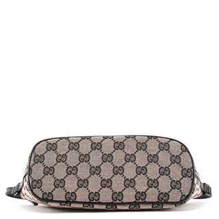 Gucci 07198 Beige Matte Black GG Boat Pochette