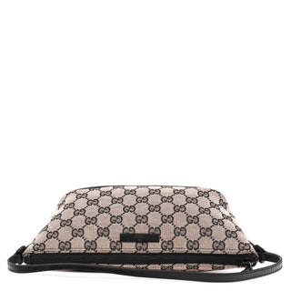Gucci 07198 Beige Matte Black GG Boat Pochette