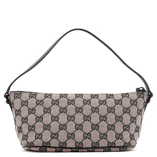 Gucci 07198 Beige Matte Black GG Boat Pochette