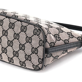 Gucci 07198 Beige Matte Black GG Boat Pochette