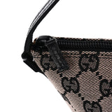 Gucci 07198 Beige Matte Black GG Boat Pochette