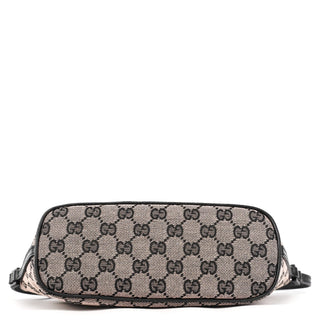 Gucci 07198 Beige Matte Black GG Boat Pochette