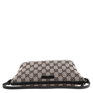 Gucci 07198 Beige Matte Black GG Boat Pochette
