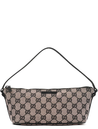 Gucci 07198 Beige Matte Black GG Boat Pochette