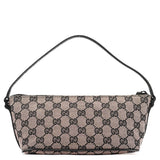 Gucci 07198 Beige Matte Black GG Boat Pochette