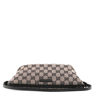 Gucci 07198 Beige Matte Black GG Boat Pochette