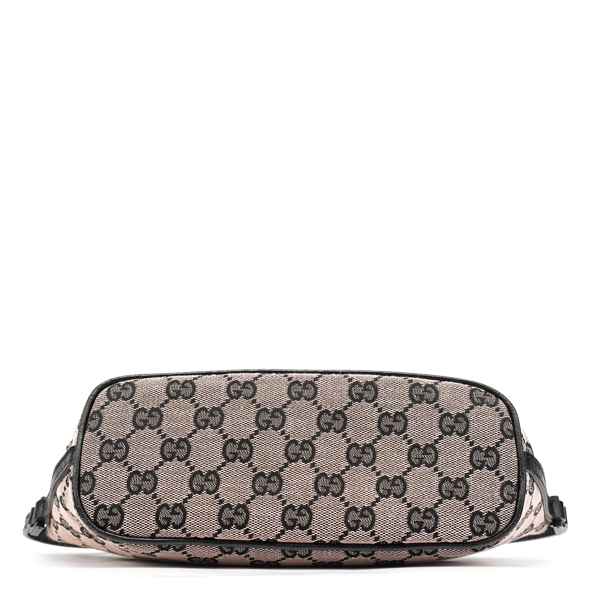 Gucci 07198 Beige Matte Black GG Boat Pochette