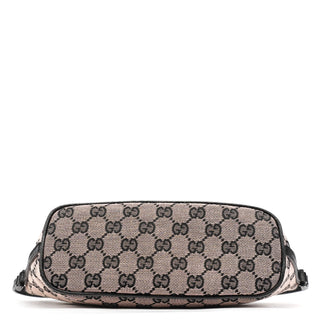 Gucci 07198 Beige Matte Black GG Boat Pochette